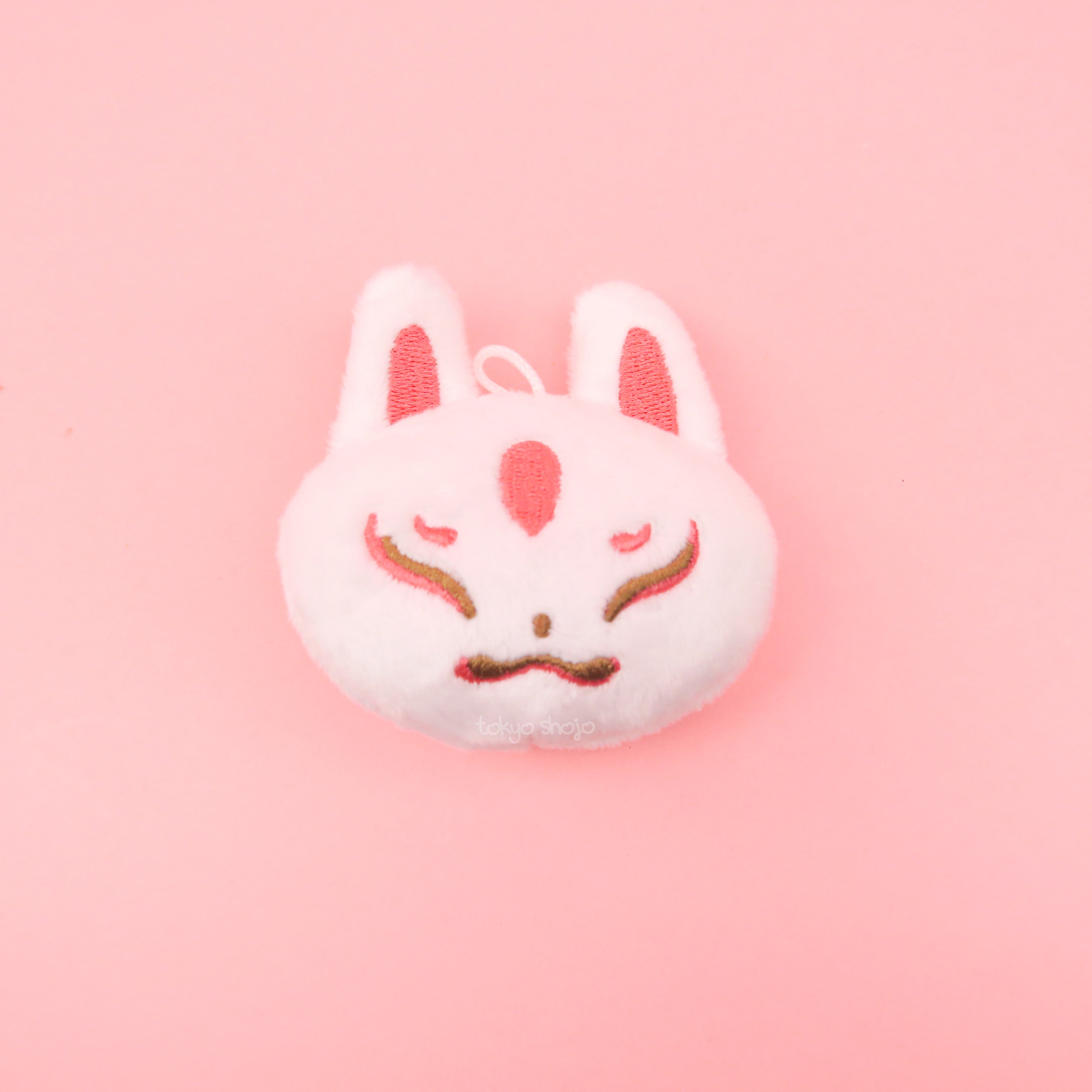 Kitsune Mask Plush Keychain