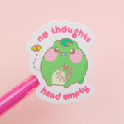 No Thoughts Head Empty Sticker
