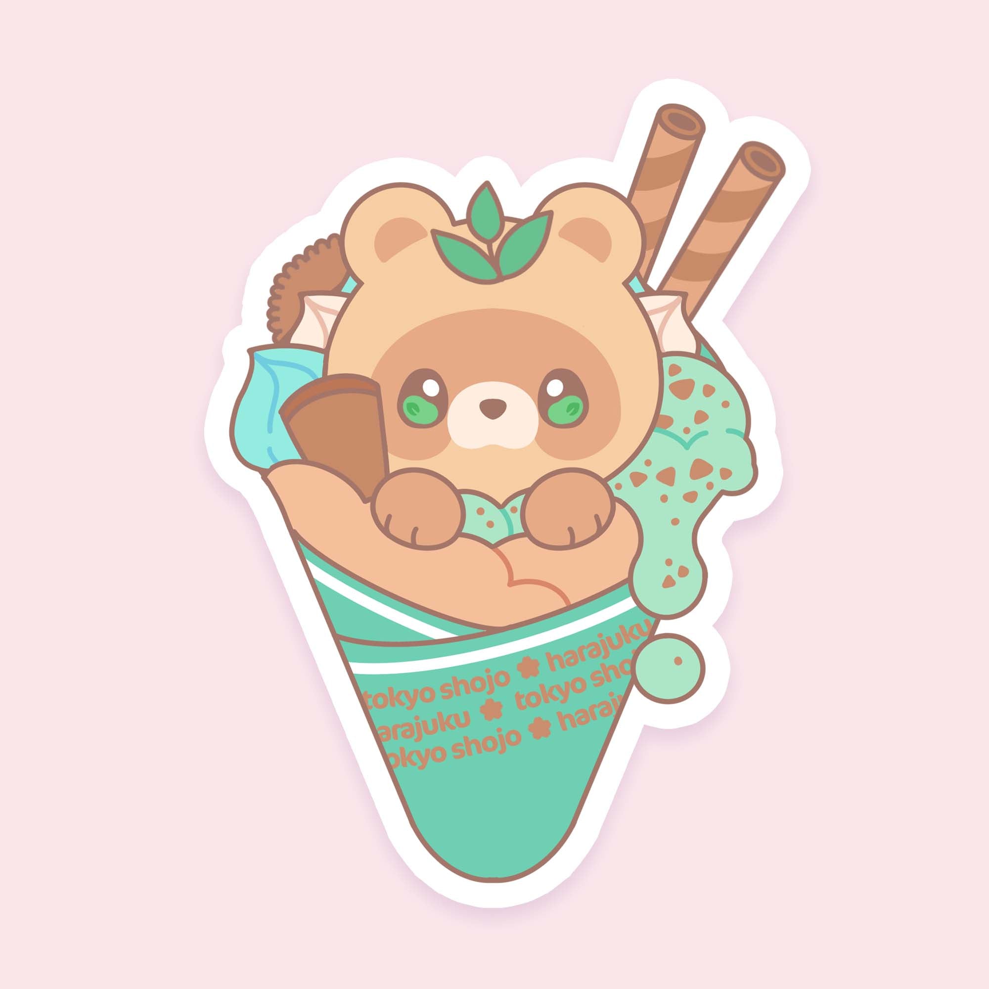 Poko's Choco Mint Crepe Sticker