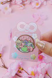 Rainy Days Frog Pin