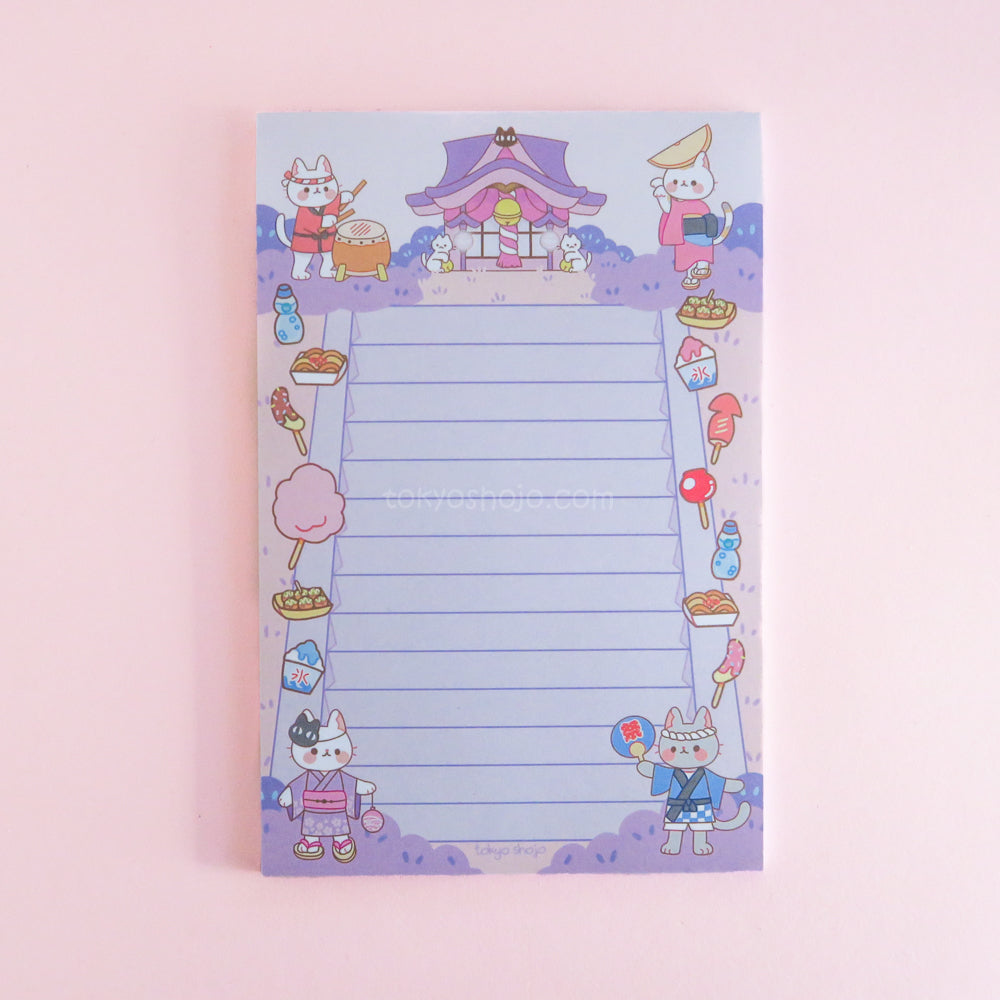 Neko Matsuri 4"x6" Notepad