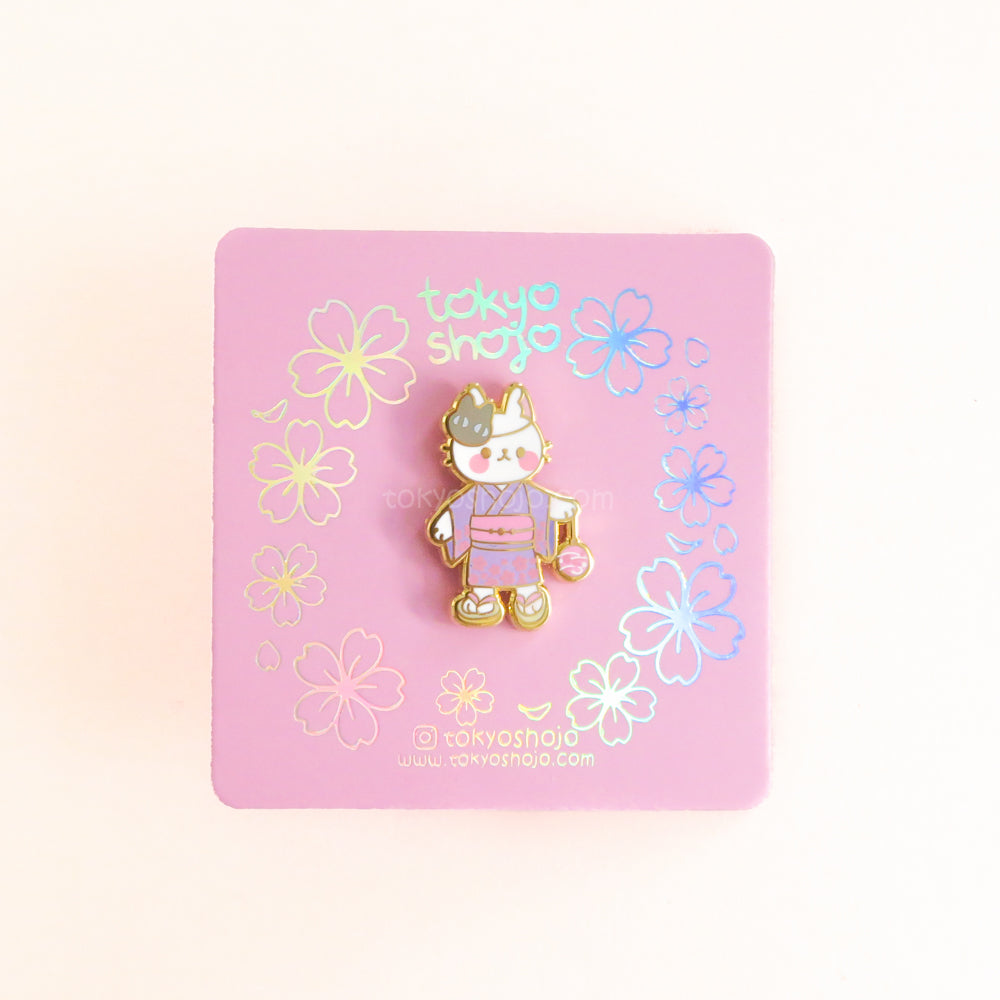 Yukata Cat Pin