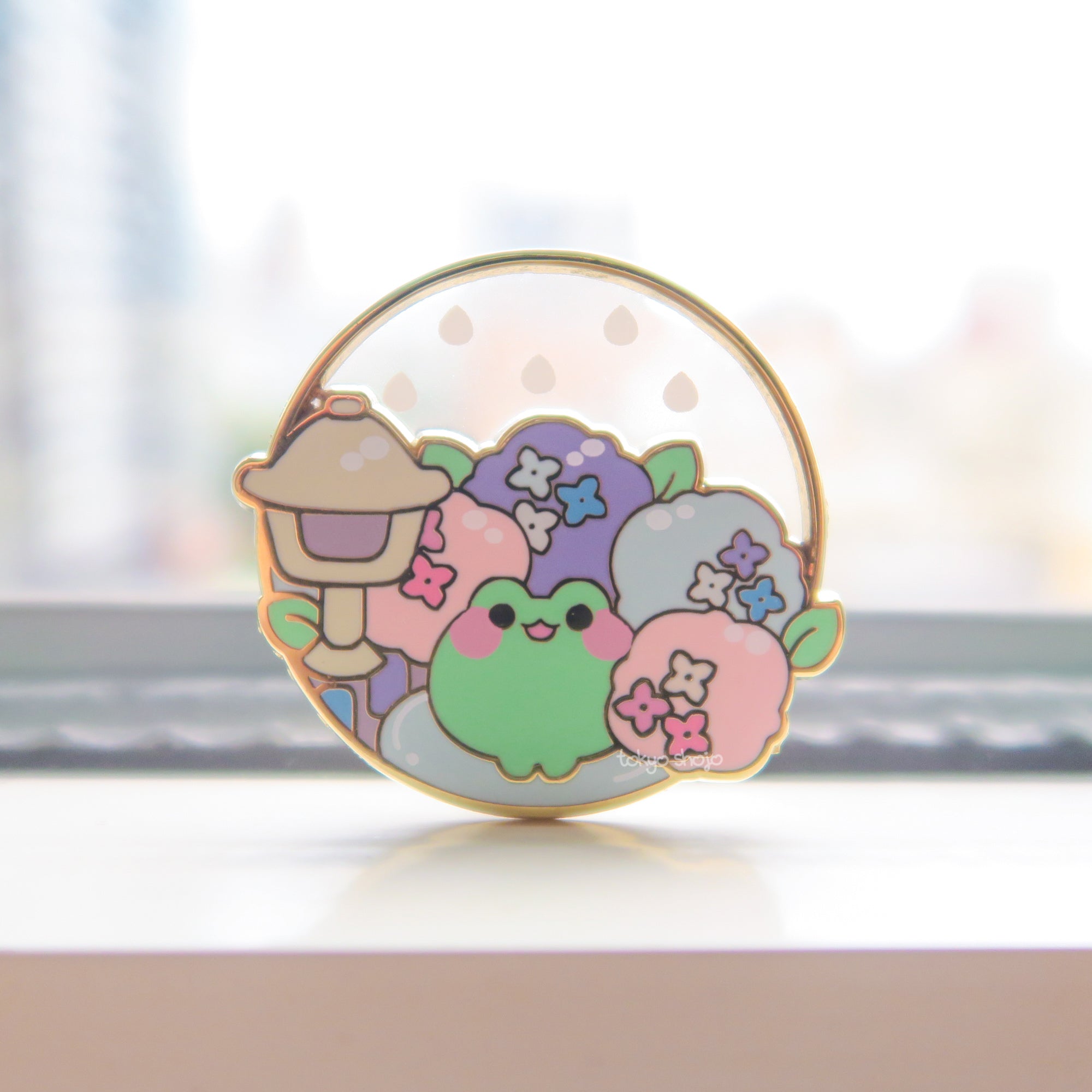 Rainy Days Frog Pin