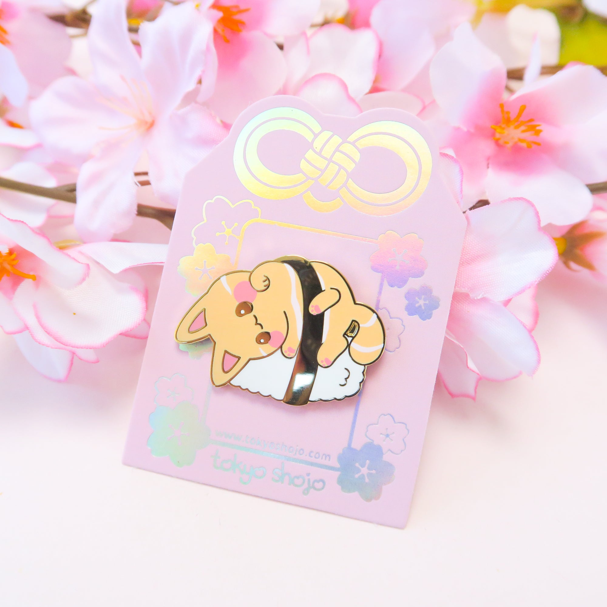 Salmon Sushi Cat Pin