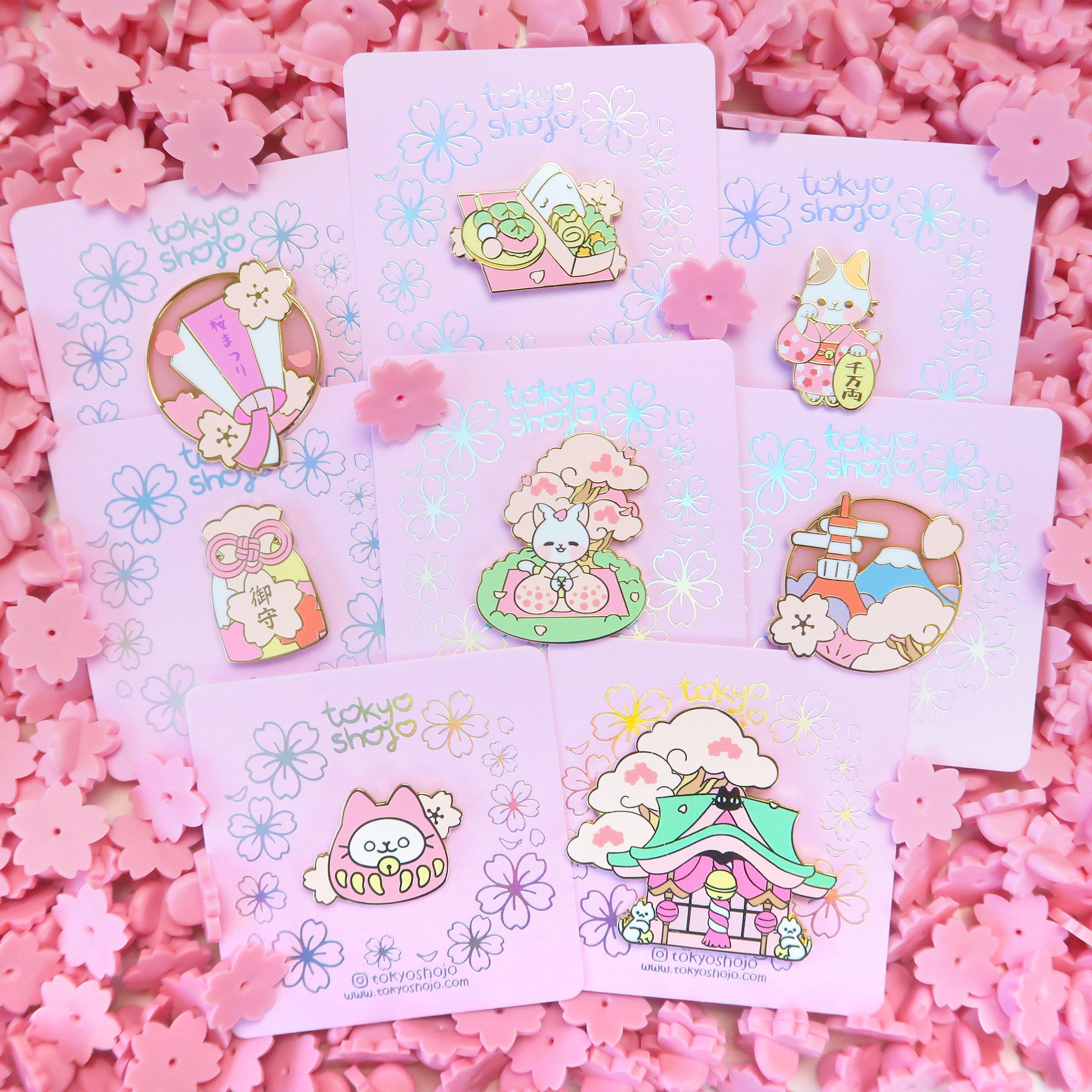 cute kawaii japanese culture enamel pins