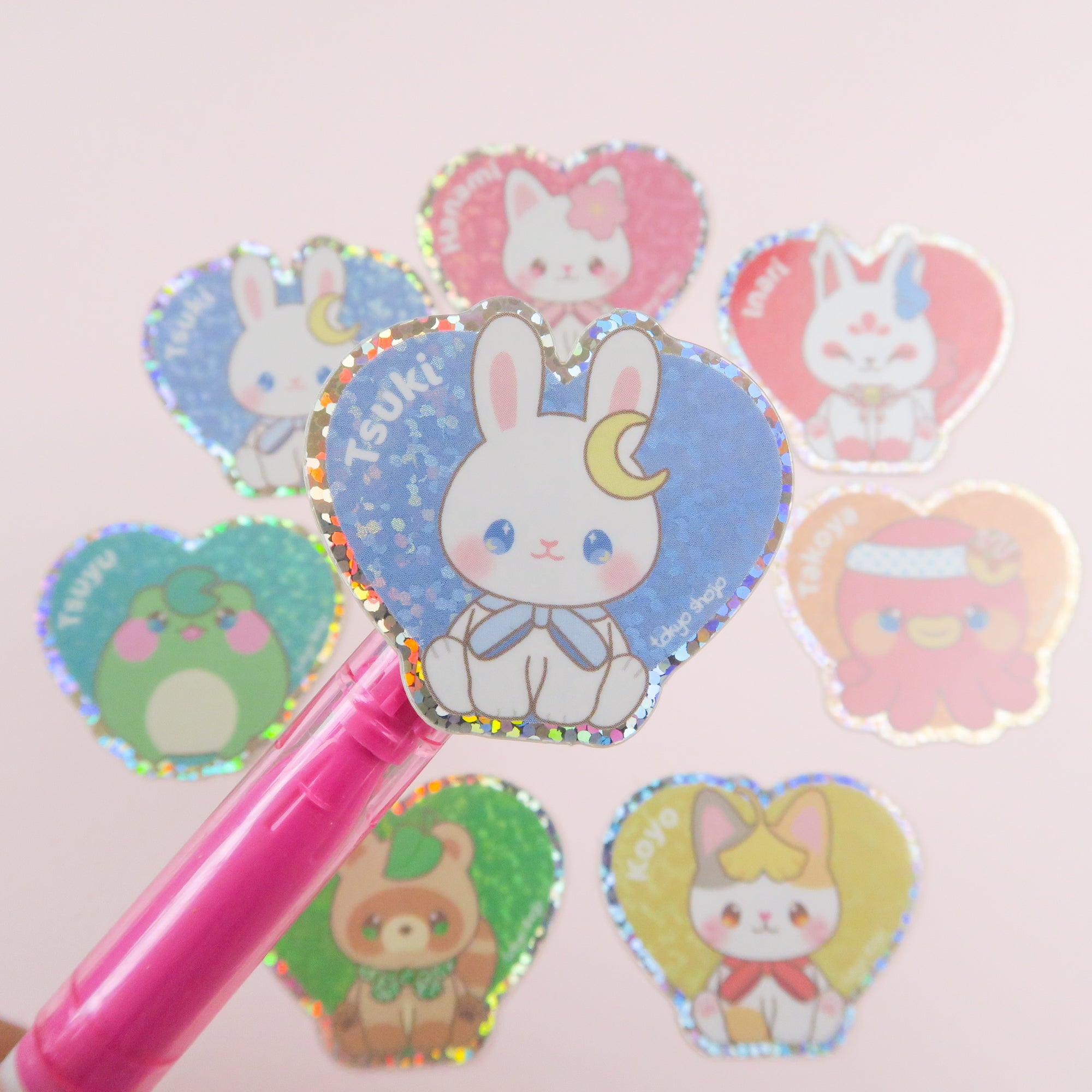 Pon Plush Glitter Vinyl Stickers