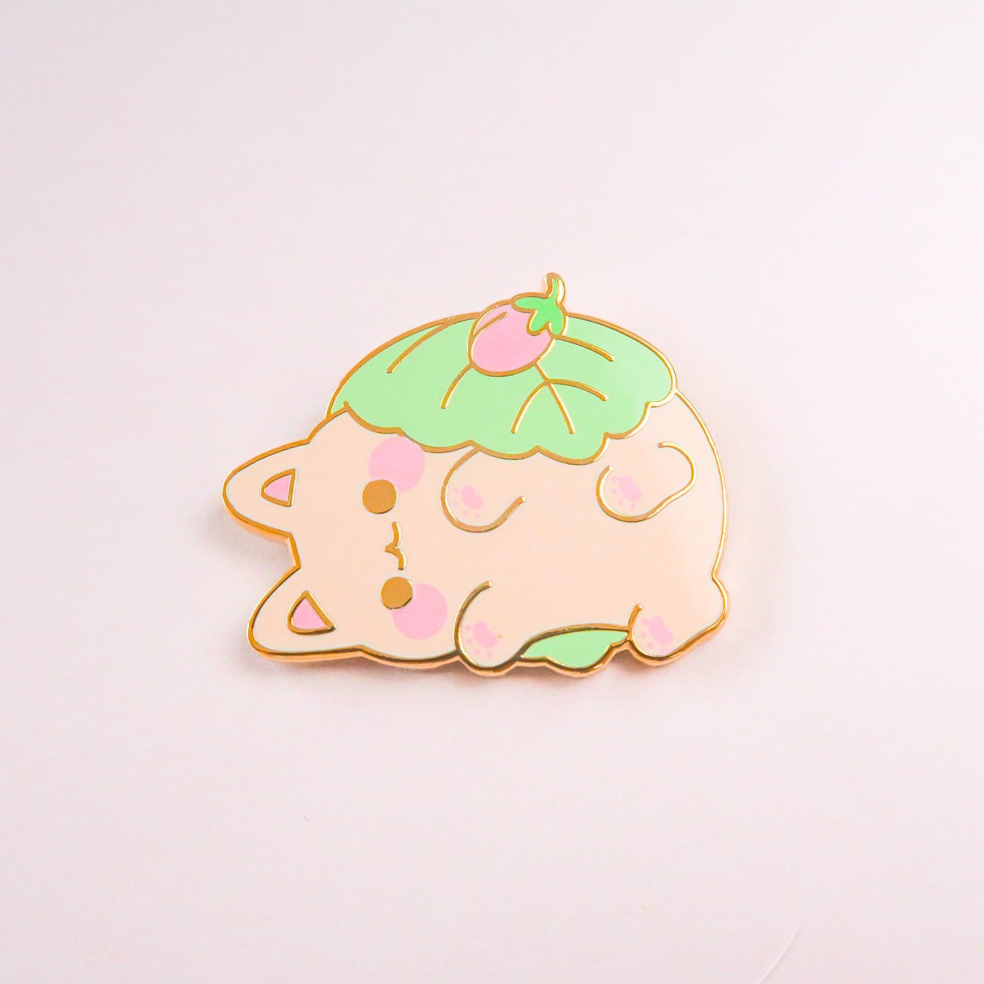 Sakura Mochi Cat Pin