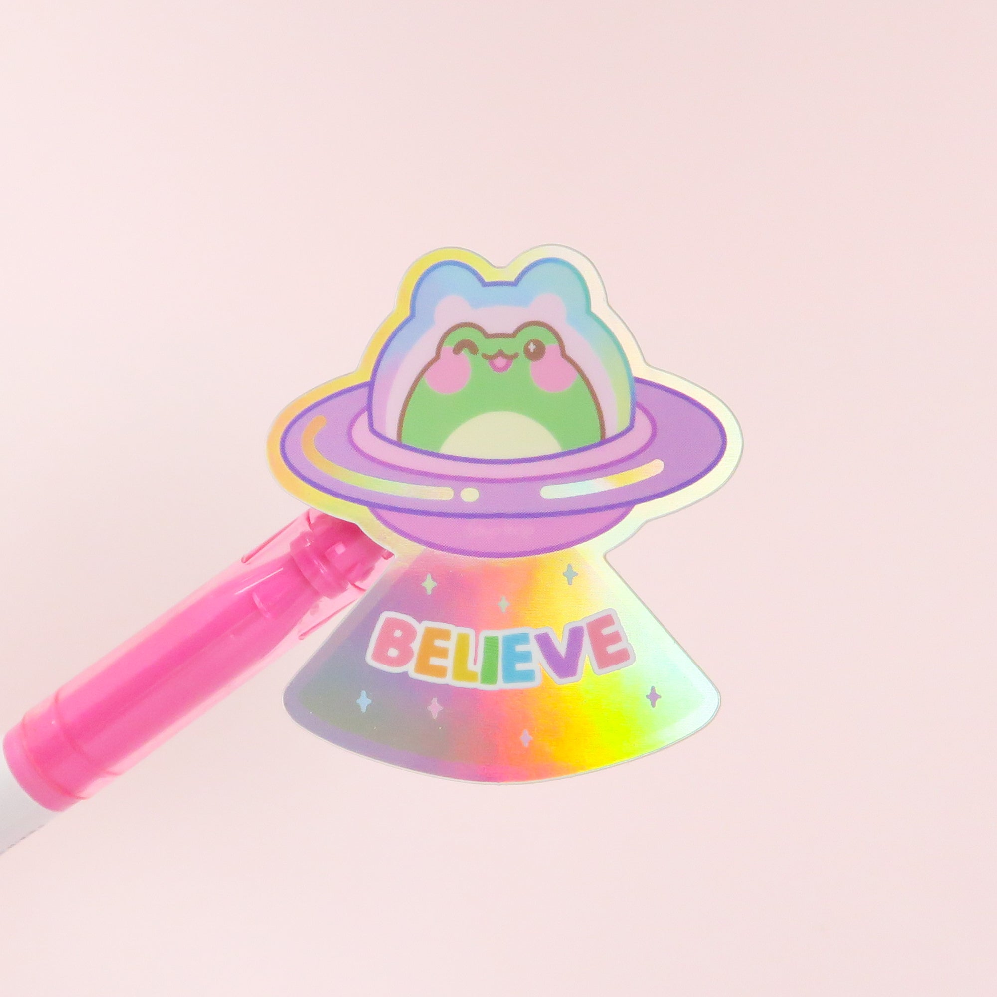 Believe UFO Holo Sticker