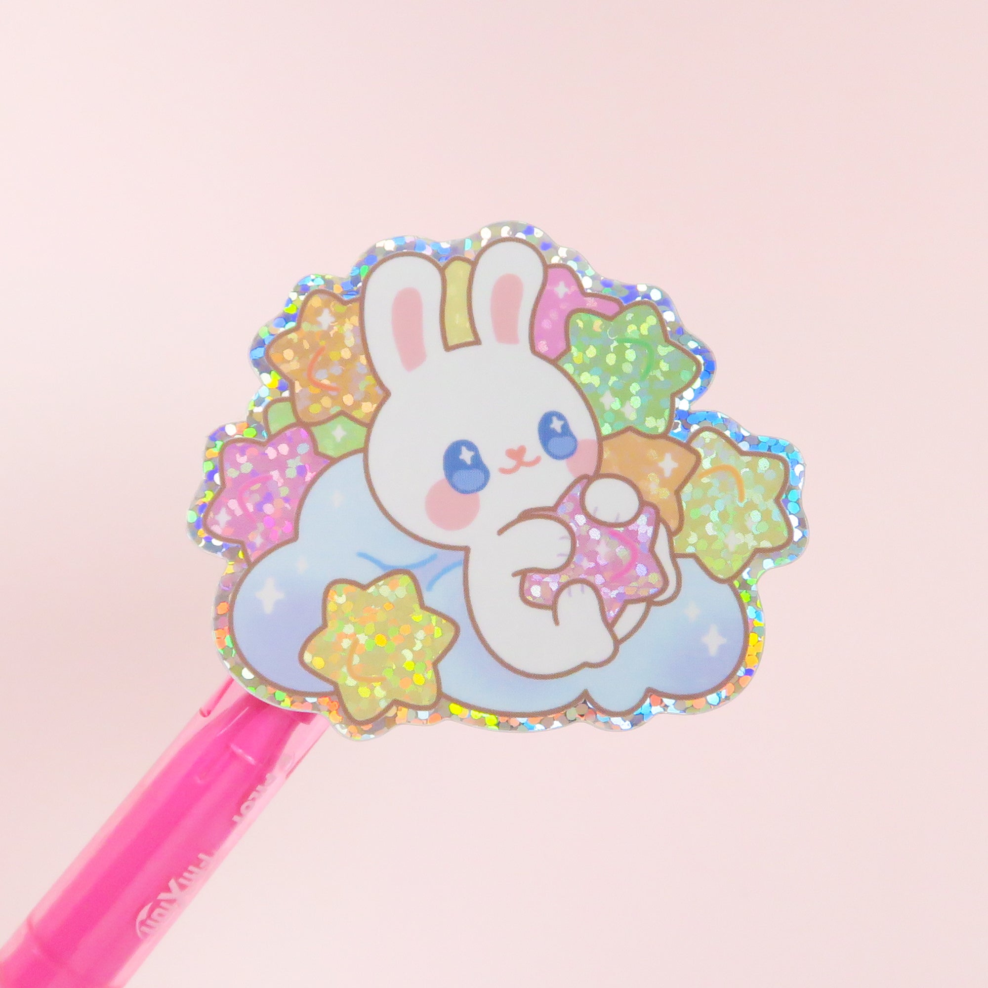 Konpeito Bunny Glitter Sticker