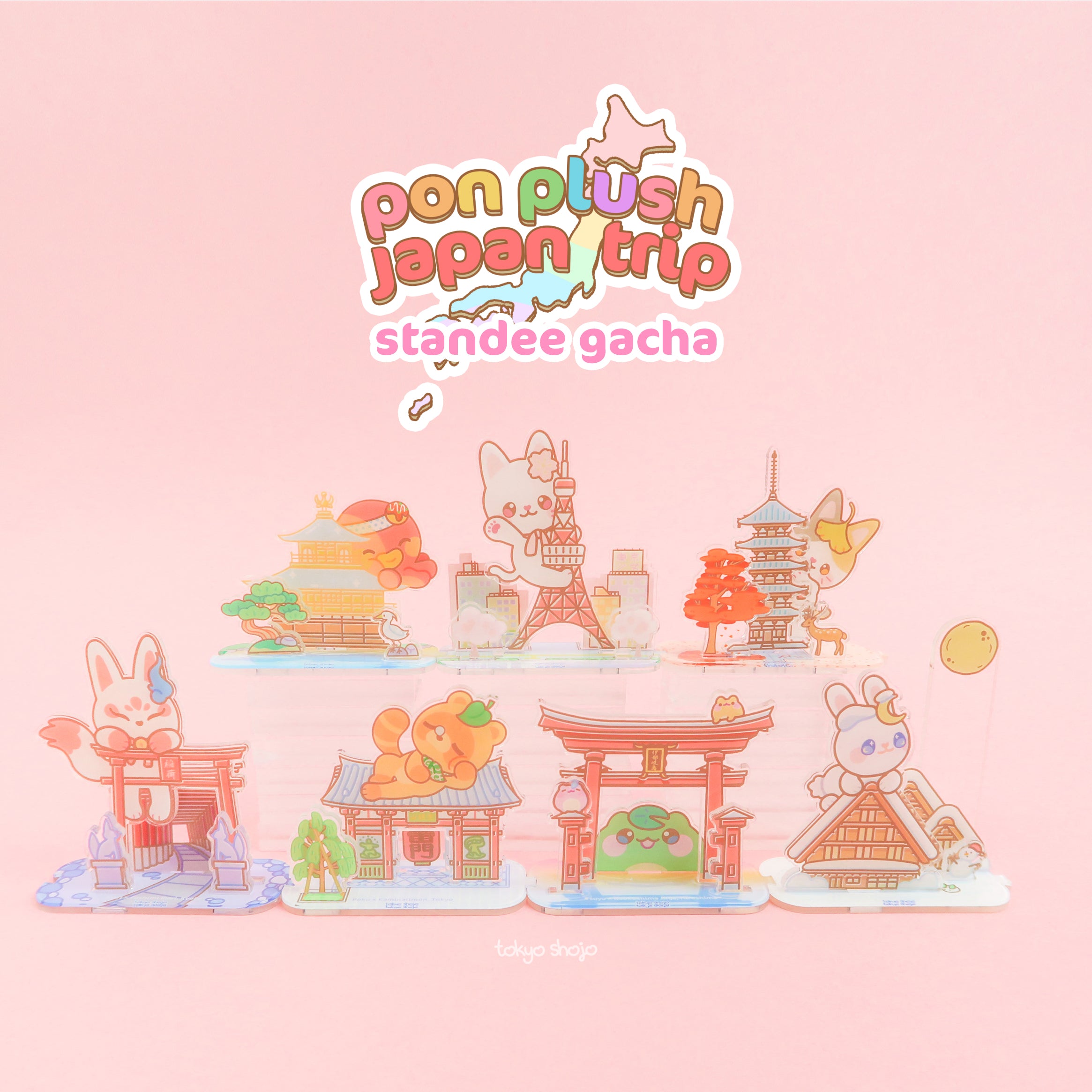 Pon Plush Japan Trip Standee Gacha