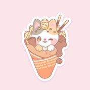 Koyo's Choco Banana Crunch Crepe Sticker