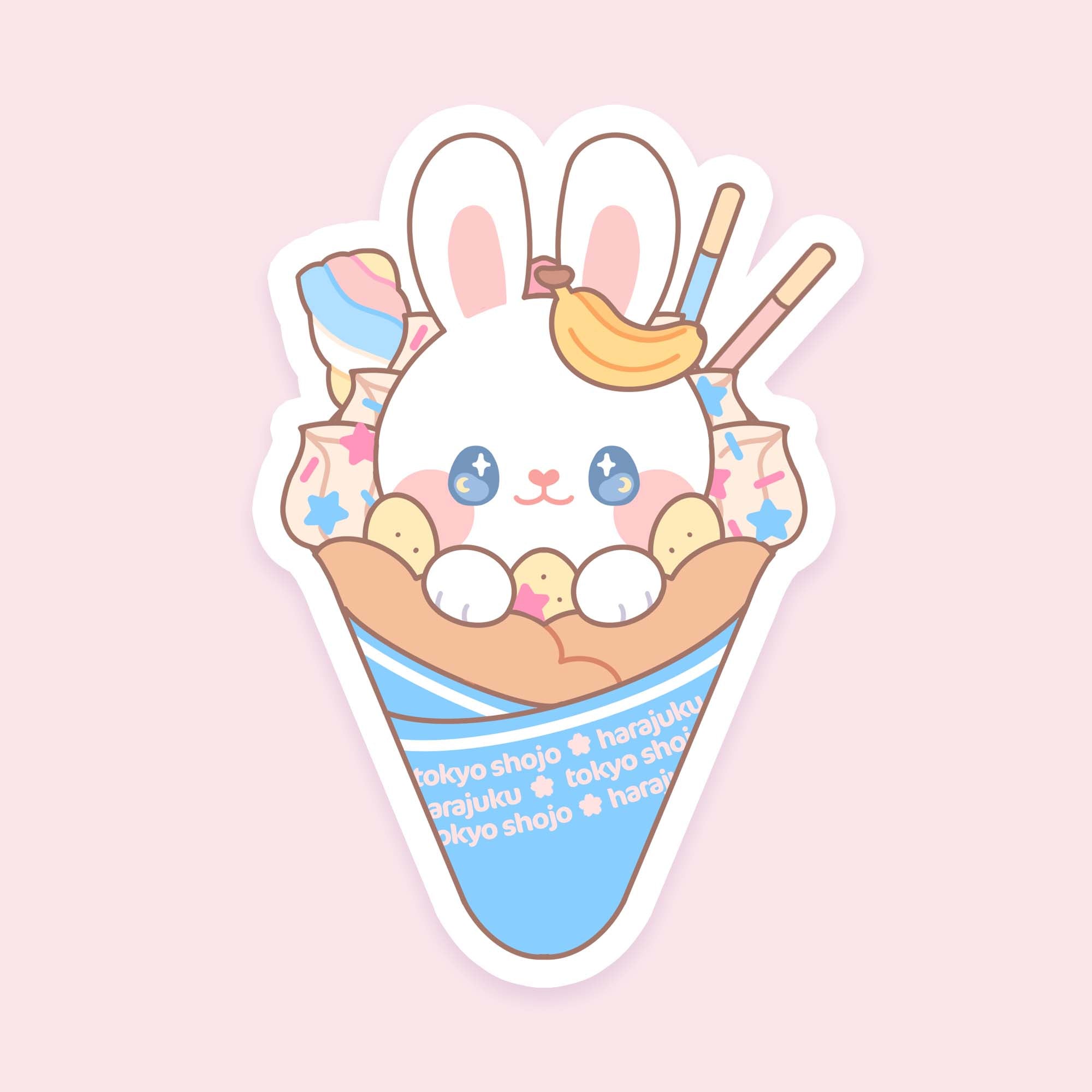 Tsuki's Banana Cream Dream Crepe Sticker