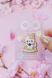 Spring Maneki Neko Pin