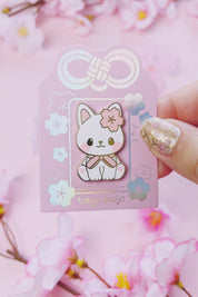 Hanami the Cat Pin