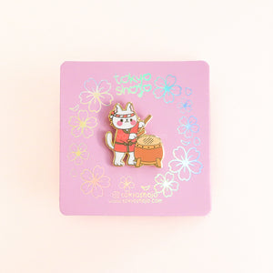 Taiko Cat Pin