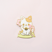 Spring Maneki Neko Pin