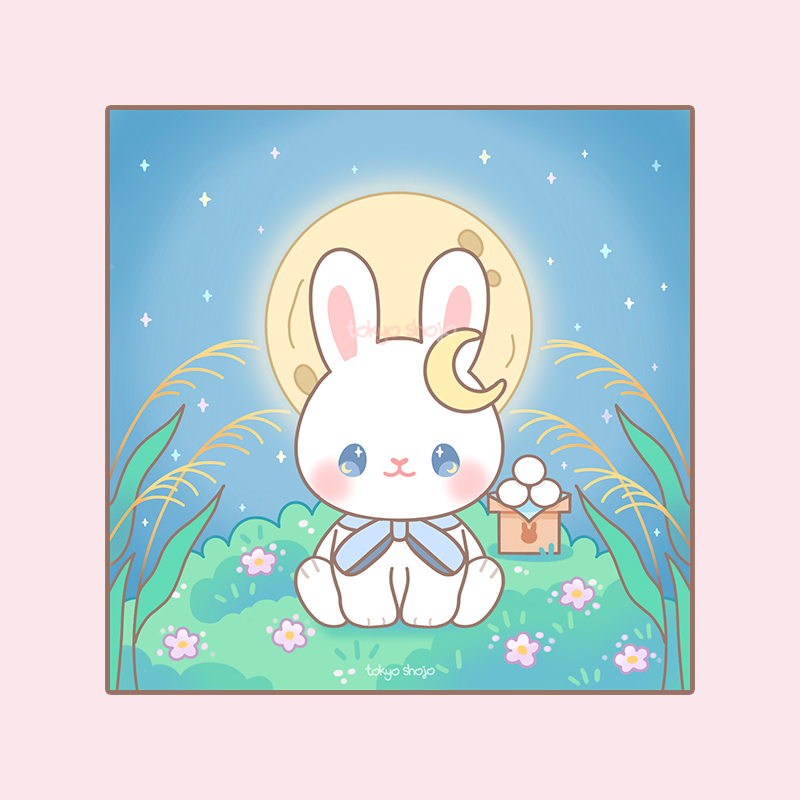 Tsuki the Bunny 5"x5" Art Print